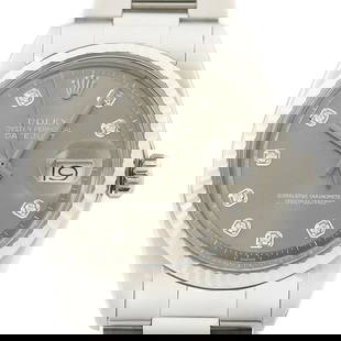 ROLEX MENS DATEJUST 18K YELLOW GOLD & SS 2-TONE BLACK DIAMOND DIAL WATCH: Rolex Mens Datejust Gray Diamond Dial 18K White Gold Stainless Steel Watch Brand: Rolex Type: Wristwatch Material: Band Material Stainless Steel, Case material Stainless Steel Color: Band Color Sil