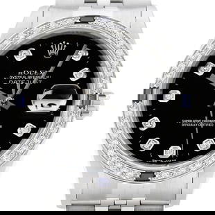 ROLEX LADIES DATEJUST 18K GOLD STEEL 2-TONE DIAMOND SAPPHIRE SILVER WATCH: Rolex Mens Datejust 18K Gold & Steel Black Diamond Sapphire Jubilee Watch Brand: Rolex Type: Wristwatch Material: Band Material Stainless Steel, Case material Stainless Steel Color: Band Color Silv