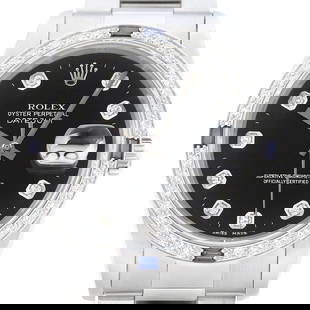 ROLEX LADIES DATEJUST 18K GOLD & STEEL 2-TONE DIAMOND PINK WATCH: Rolex Mens Datejust 18K White Gold & Steel Black Diamond Sapphire Watch Brand: Rolex Type: Wristwatch Material: Band Material Stainless Steel, Case material Stainless Steel Color: Band Color Silver