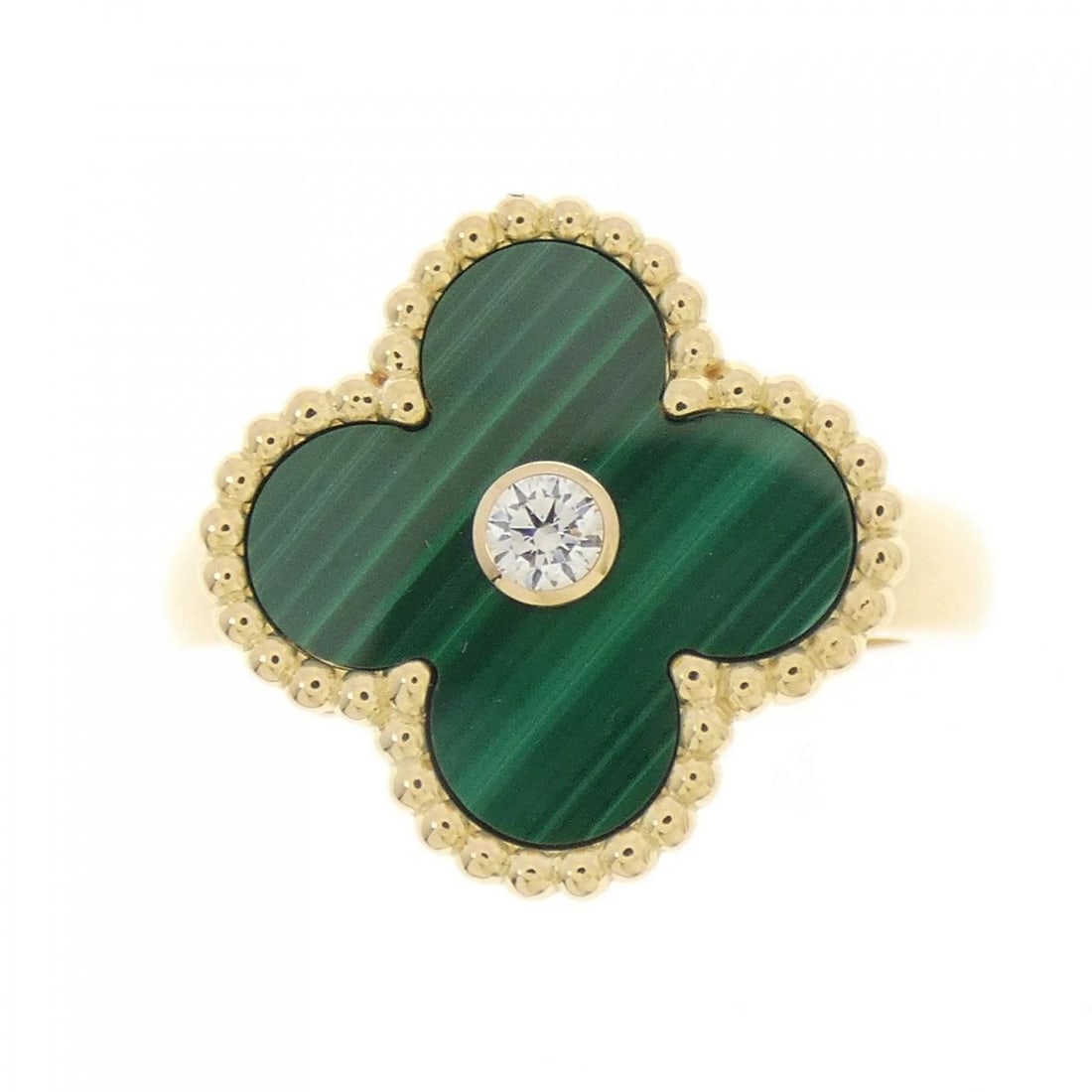 VAN CLEEF & ARPELS VINTAGE ALHAMBRA RING: Van Cleef & Arpels Vintage Alhambra Ring Brand: Van Cleef & Arpels Type: Ring Material: 750 Yellow Gold Color: None Size: 7-7.5 US Accessories: None Accessories Notice: When purchasing pr