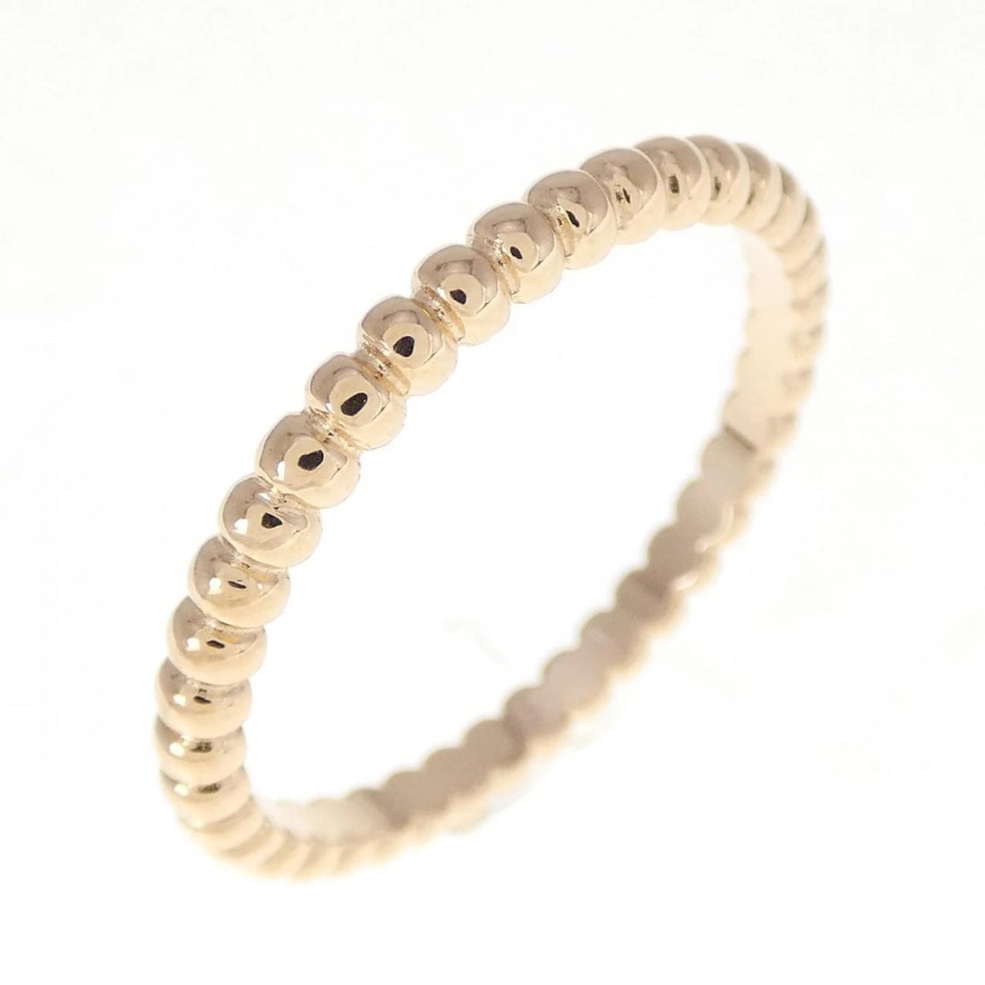 VAN CLEEF & ARPELS PERRELET SMALL RING: Van Cleef & Arpels PERRELET Small Ring Brand: Van Cleef & Arpels Type: Ring Material: 750 Pink Gold Color: None Size: 8 US Accessories: None Accessories Notice: When purchasing pre-owned