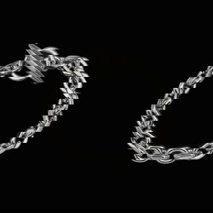 H FISCHER - COPENHAGEN STERLING SILVER ANCHOR CHAIN BRACELET: H Fischer - Copenhagen Sterling Silver Anchor Chain Bracelet Brand: H. Fischer - Copenhagen Type: Bracelet Material: Purity Color: None Size: L. 21 cm. / 8,27 inches Accessories: None Acc