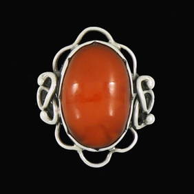 ULRICH JOHANNSEN DANISH ART NOUVEAU SILVER RING (1 of 3)