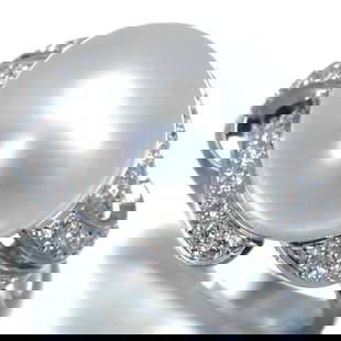 MIKIMOTO RING SOUTH SEA PEARL DIAMOND: MIKIMOTO Ring South Sea Pearl Diamond Brand: MIKIMOTO Type: Ring Material: 900 / Platinum Color: None Size: US 6 - 6.25 Accessories: None Accessories Notice: When purchasing pre-owned goo