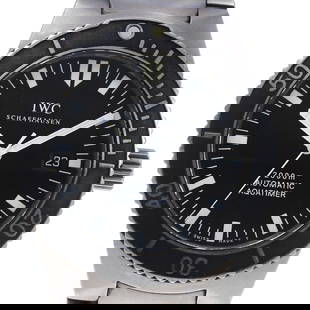 IWC SCHAFFHAUSEN GST AQUA TIMER DATE BLACK DIAL AUTOMATIC MEN'S: IWC SCHAFFHAUSEN GST Aqua timer Date Black Dial Automatic Men's Brand: IWC SCHAFFHAUSEN Type: Wristwatch Material: Case Material titanium, Band Material titanium Color: Case Color Silver, Band Colo