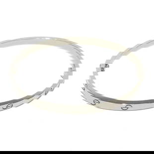 CARTIER LOVE BRACELET SM 18K WHITE GOLD BANGLE: Cartier Love bracelet SM 18K White Gold Bangle Brand: Cartier Type: Bangle Material: 18K White Gold Color: 18K White Gold Size: Wrist Around: 6.3 inch (16 cm) Width: 0.16 inch (0.4 cm) Accessorie