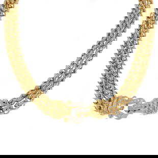 DAVID YURMAN GOLD NECKLACE 18K DIAMOND DOUBLE CHAIN: David Yurman Gold Necklace 18k Diamond Double Chain Brand: David Yurman  Type: Necklace  Material: 18k gold  Color: Yellow  Size: Measurements: 16" long x 0.45" wide x 0.25" high Clasp/pendant: 1.75"