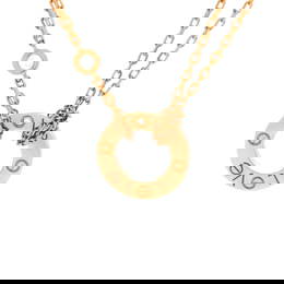 CARTIER 2 DIAMONDS LOVE PENDANT NECKLACE 18K ROSE GOLD