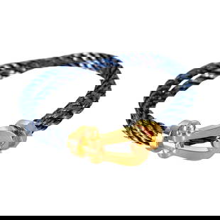 FRED FORCE 10 LARGE YELLOW GOLD BRACELET: FRED Force 10 Large Yellow gold Bracelet Brand: FRED Type: Bracelet Material: 18K Yellow Gold Stainless Steel Color: Gold Size: Wrist Size:16cm Bracelet total length:37cm Accessories: None