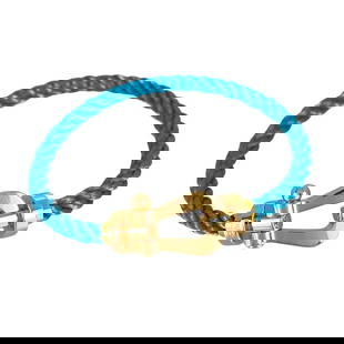 FRED FORCE 10 LARGE ROSE GOLD BRACELET: FRED Force 10 Large Rose gold Bracelet Brand: FRED Type: Bracelet Material: 18K Rose Gold Stainless Steel Color: Gold Size: Wrist Size:15cm Bracelet total length:17.5cm Accessories: None A