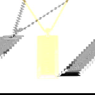BVLGARI INGOT YELLOW GOLD NECKLACE: BVLGARI Ingot Yellow gold Necklace Brand: BVLGARI Type: Necklace Material: 18K Yellow Gold Color: Gold Size: Top size:26.0mm×12.7mm Necklace full length:46cm Accessories: None Accessories