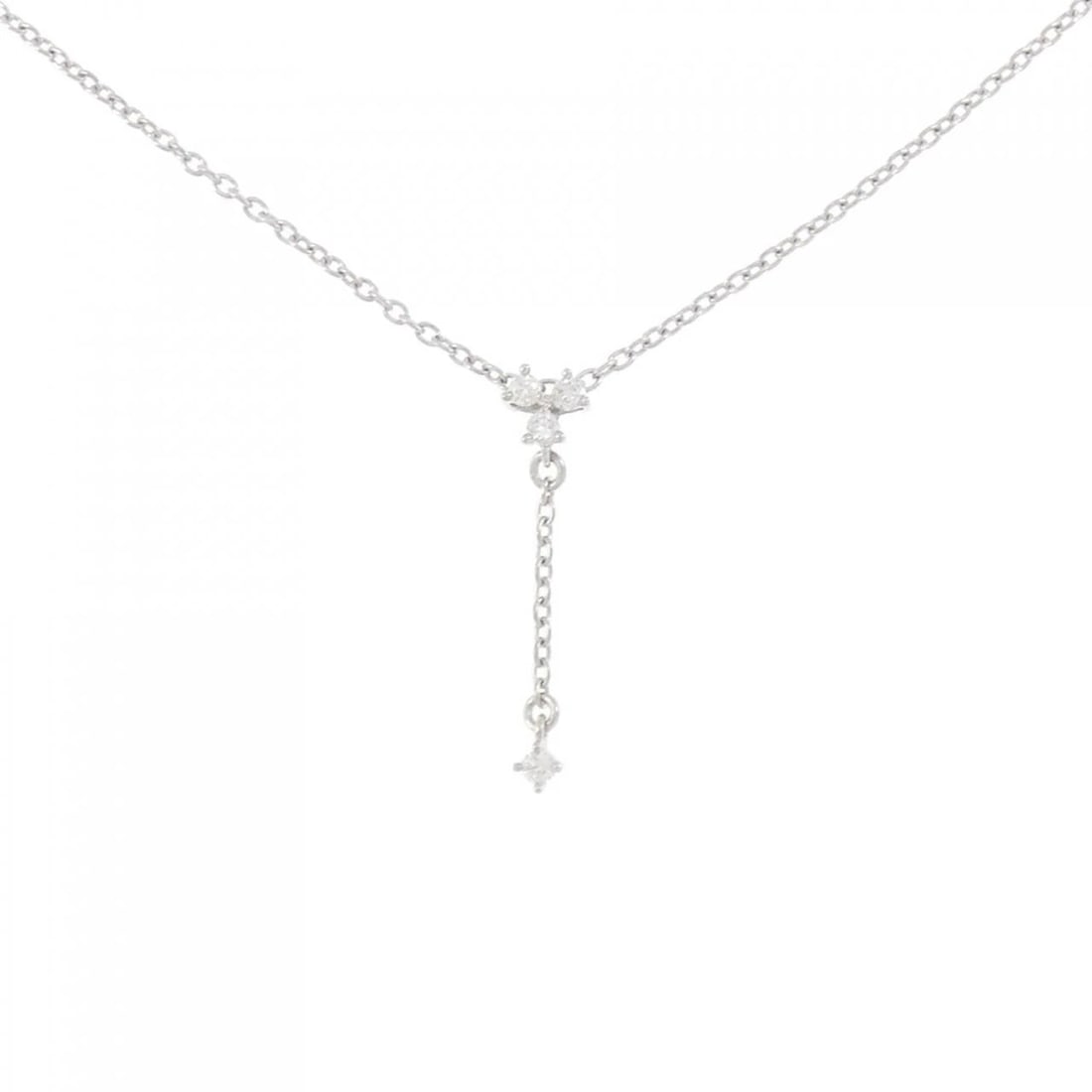 TASAKI DIAMOND NECKLACE: TASAKI Diamond Necklace Brand: TASAKI Type: Necklace Material: K18 White Gold Color: None Size: 42cm ActualSize Pendant top H x W: 13.7mmx5.0mm Chain Max. W: 1.4mm Accessories: None Access