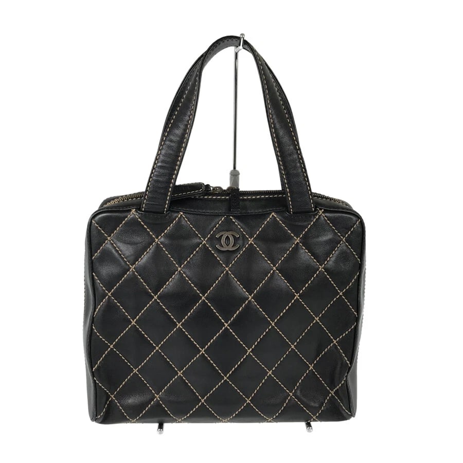CHANEL WILD STITCH TOTE BAG: CHANEL Wild Stitch Tote bag Brand: CHANEL Type: Tote bag Material: Leather Color: Black Size: W:11.8" H:9.8" D:5.1" Handle:16.9" Accessories: None Accessories Notice: When purchasing pre-o