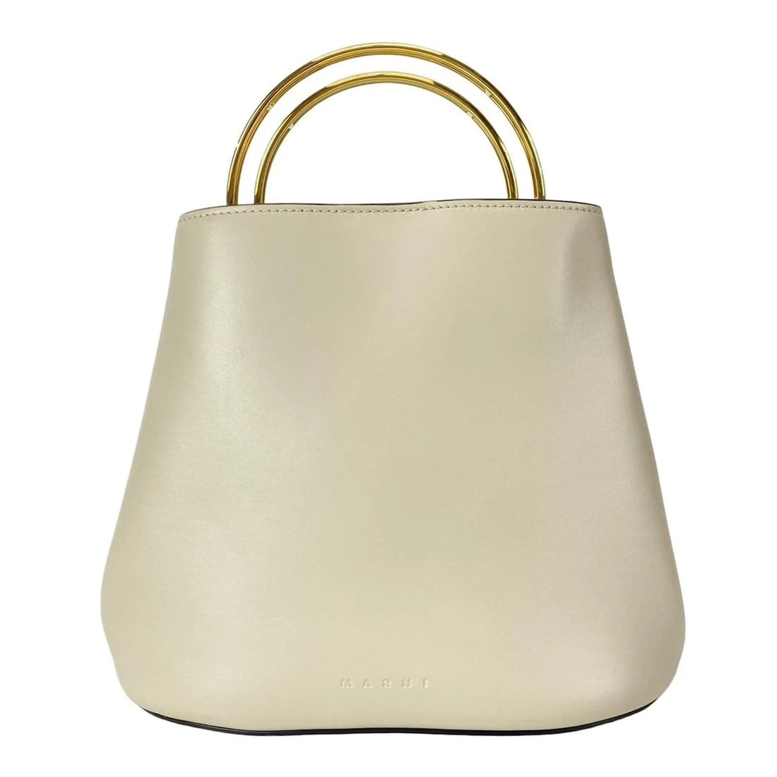 MARNI PANIER BEIGE LEATHER HANDBAG: MARNI Panier Beige Leather Handbag Brand: MARNI Type: Handbag Material: Leather Color: Beige Size: Height : 9.06 inch (23 cm) Width : 10.43 inch (26.5 cm) Depth : 7.48 inch (19 cm) Handle : 2.56 i
