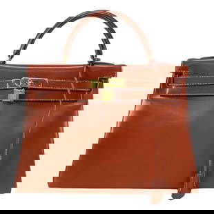 HERMES KELLY 32 BRIQUE BOX CALF SQUARE C HANDBAG: HERMES Kelly 32 Brique Box Calf Square C Handbag Brand: HERMES Type: Handbag Material: Box Calf Color: Brique Size: Height : 9.06 inch (23 cm) Width : 12.4 inch (31.5 cm) Depth : 4.72 inch (12 cm)