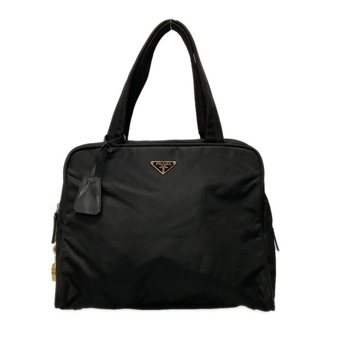 PRADA BLACK NYLON TOTE BAG: PRADA Black Nylon Tote Bag Brand: PRADA Type: Tote Bag Material: Nylon Color: Black Size: Height : 10.04 inch (25.5 cm) Width : 12.2 inch (31 cm) Depth : 3.94 inch (10 cm) Accessories: None