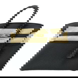 HERMES BIRKIN 25 BLACK TOGO K HANDBAG: HERMES Birkin 25 Black Togo K Handbag Brand: HERMES Type: Handbag Material: Togo Color: Black Size: [ Measurements ] Height : 8.66 inch (22 cm) Width : 9.84 inch (25 cm) Depth : 5.12 inch (13 cm)
