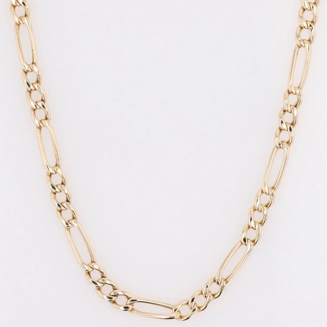 FIGARO LINK CHAIN 19" NECKLACE 14K ROSE GOLD: Figaro Link Chain 19" Necklace 14k Rose Gold Brand: Unbranded Type: Necklace Material: 14k Rose Gold Color: None Size: Necklace Measurement: 19" Length / 4.5mm Width Accessories: None Acce