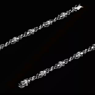 GEORG JENSEN STERLING SILVER BRACELET: Georg Jensen Sterling Silver Bracelet Brand: Georg Jensen  Type: Bracelet  Material: Sterling Silver  Color: None  Size: L. 18,2 cm. / 7,17 inches. Width 1,7 cm. / 0,67 inches.  Accessories: None <