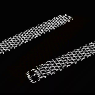 GEORG JENSEN STERLING SILVER BRACELET: Georg Jensen Sterling Silver Bracelet Brand: Georg Jensen  Type: Bracelet  Material: Sterling Silver  Color: None  Size: L. 20 cm. / 7,87 inches.  Accessories: None Accessories Notice: When pur
