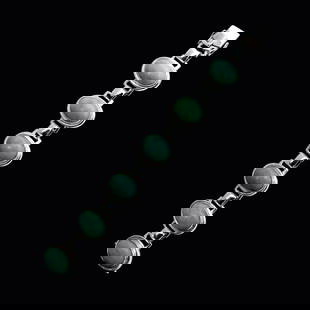 GEORG JENSEN STERLING SILVER BRACELET: Georg Jensen Sterling Silver Bracelet Brand: Georg Jensen  Type: Bracelet  Material: Sterling Silver  Color: None  Size: L. 17 cm. / 6,69 inches. Width 2,3 cm. / 0,91 inches.  Accessories: None