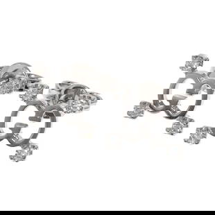 GUCCI EARRING GG LOGO DIAMOND K18 WHITE GOLD: GUCCI earring GG logo Diamond K18 White Gold Brand: GUCCI Type: earring Material: K18 White Gold Color: Exterior Color Silver Size: Top Size:0.3inch/8.2?9.5mm Accessories: None Accessories