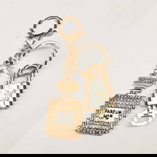 LOUIS VUITTON LOCK & KEY WITH UNBRANDED BAGCHARM: Louis Vuitton Lock & Key with unbranded Bagcharm Brand: Louis Vuitton Type: Key Chain Material: NOne Color: Multicolor Size: None Accessories: None Accessories Notice: When purchasing