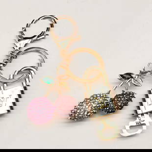LOUIS VUITTON LOCK & KEY WITH UNBRANDED BAGCHARM: Louis Vuitton Lock & Key with unbranded Bagcharm Brand: Louis Vuitton Type: Key Chain Material: NOne Color: Pink Size: None Accessories: None Accessories Notice: When purchasing pre-owned