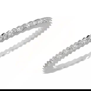 TIFFANY CO. HALF ETANITY BAND RING DIAMOND PLATINUM: TIFFANY Co. Half Etanity band Ring Diamond Platinum Brand: TIFFANY Co.  Type: Ring  Material: Platinum  Color: Platinum  Size: 4-4.5 US  Accessories: None Accessories Notice: When purchasing pr