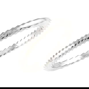 TIFFANY CO. STACKING BAND RING DIAMOND 1P PLATINUM: TIFFANY Co. Stacking Band Ring Diamond 1P Platinum Brand: TIFFANY Co.  Type: Ring  Material: Platinum  Color: Platinum  Size: 5-5.25 US  Accessories: None Accessories Notice: When purchasing pr