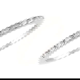 TIFFANY CO. HALF BAND DIAMOND RING PLATINUM: TIFFANY Co. Half band Diamond Ring Platinum Brand: TIFFANY Co.  Type: Ring  Material: Platinum  Color: Platinum  Size: 3.75-4 US  Accessories: None Accessories Notice: When purchasing pre-owned