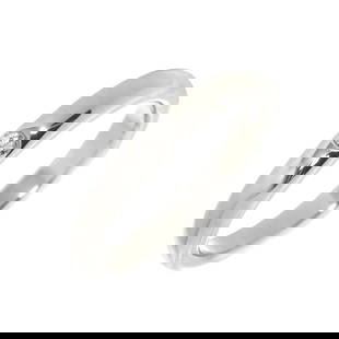 TIFFANY CO. STACKING BAND RING DIAMOND 1P PLATINUM: TIFFANY Co. Stacking Band Ring Diamond 1P Platinum Brand: TIFFANY Co.  Type: Ring  Material: Platinum  Color: Platinum  Size: 4.75-5 US  Accessories: None Accessories Notice: When purchasing pr