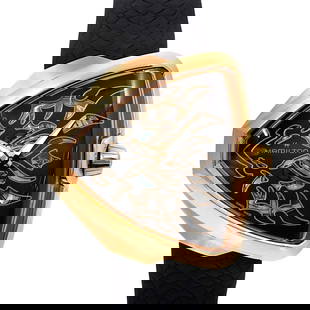 HAMILTON VENTURA LIMITED AUTOMATIC SKELETON MENS WATCH: HAMILTON Ventura Limited Automatic skeleton Mens Watch Brand: HAMILTON  Type: Wristwatch  Material: Stainless steel/Rose Gold PVD,Rubber  Color: none  Size: Case Size Length 45mm(included lag) Width 4
