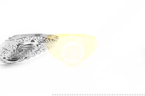 EDWARDIAN MENS DIAMOND PINKY SOLITAIRE RING 14K YELLOW GOLD: Edwardian Mens Diamond Pinky Solitaire Ring 14k Yellow Gold Brand: Unbranded  Type: Ring  Material: Metal  Color: Yellow  Clarity: Diamond Clarity - SI1 - SI2  Size: 5.5 US  Accessories: None <