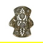 ANTIQUE EARLY ART DECO 14KT YELLOW GOLD DIAMOND RING: Antique Early Art Deco 14kt Yellow Gold Diamond Ring Brand: Unbranded  Type: Ring  Material: Metal  Color: Yellow  Clarity: Diamond Clarity - I1  Size: 5.5 US  Accessories: None Accesso