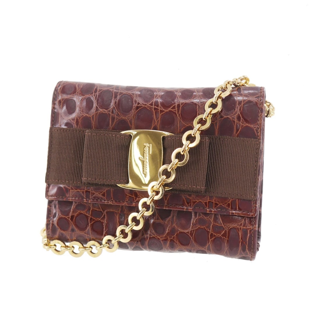Ferragamo ミニパーティバッグ 黒 スエード ヒョウ柄最終値下げ Salvatore Ferragamo Handbags for Sale at Auction