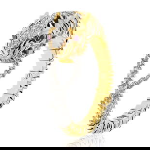 DAVID WEBB PLATINUM & 18K YELLOW GOLD DIAMOND BRACELET: David Webb Platinum & 18K Yellow Gold Diamond Bracelet Metal Type: Platinum & 18K Yellow Gold  Condition: Excellent  Size: None  Description: write a paragraph about a David Webb bracelet that is desi