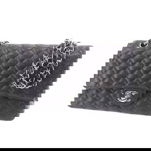 CHANEL MATELASSE DOUBLE FLAP USED SHOULDER BAG BLACK: CHANEL Matelasse Double Flap Used Shoulder Bag Black Brand: CHANEL Type: Shoulder Bag Material: Caviar Skin Leather Color: Balck Size: H 5.9x W 9.8x D 2.3in Accessories: None Accessories N