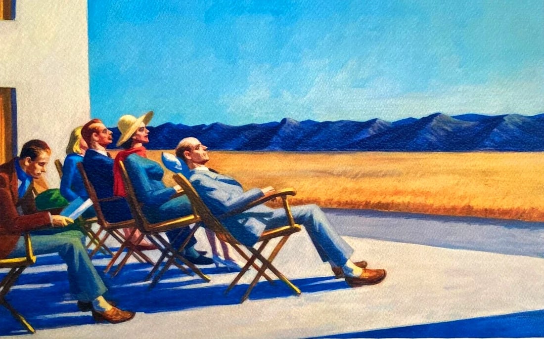 AFTER EDWARD HOPPER LITHOGRAPHIE ORIGINAL SIGNATURE: Edward Hopper Lithographie Original Signature Brand: - Sans marque/Générique - Size: 30 x 45 cm Description: Les gens au soleil Lithographie d'une œuvre originale d'Edward Hopper, imprimée en 19