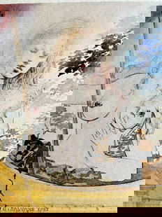 AFTER SALVADOR DALÌ, LITHOGRAPH HAND-MADE ORIGINAL SIGNED NUMBERED: Salvador Dalì, Lithograph Hand-Made Original Signed Numbered Brand: Unbranded  Size: 32 x 40 cm  Description: Leucothea Lithograph of an original work by Salvador Dalì, printed in 1986 32 x 40 cm  A