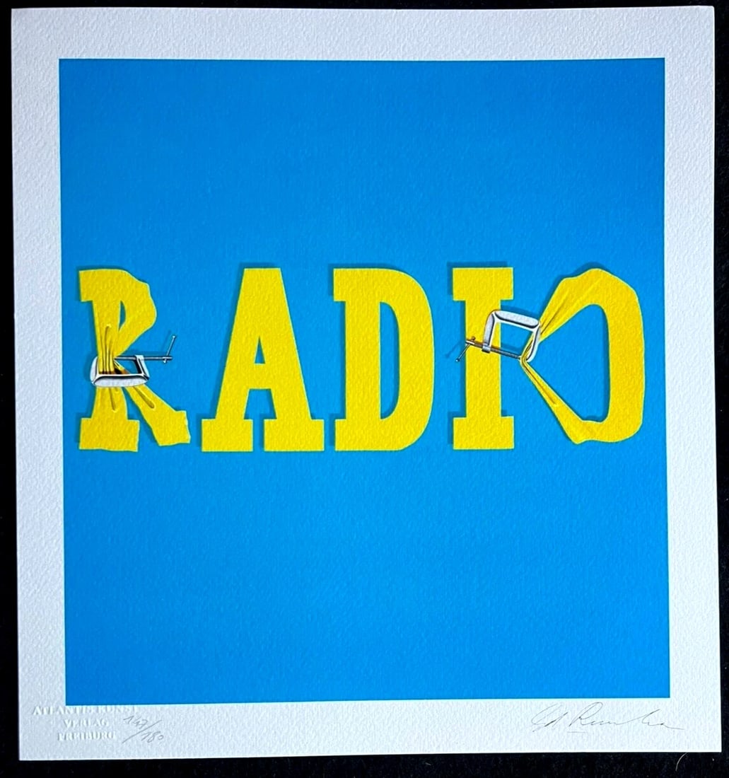 AFTER ED RUSCHA LITHOGRAPH ORIGINAL SIGNED OP NUMBERED: Ed Ruscha Lithograph Original Signed Op Numbered Brand: Unbranded Size: 30 x 32 cm Description: Radio Chromolithography printed in 1991 in 180 specimens by Atlantis Verlag, Freiburg 30 x 32 cm Acce