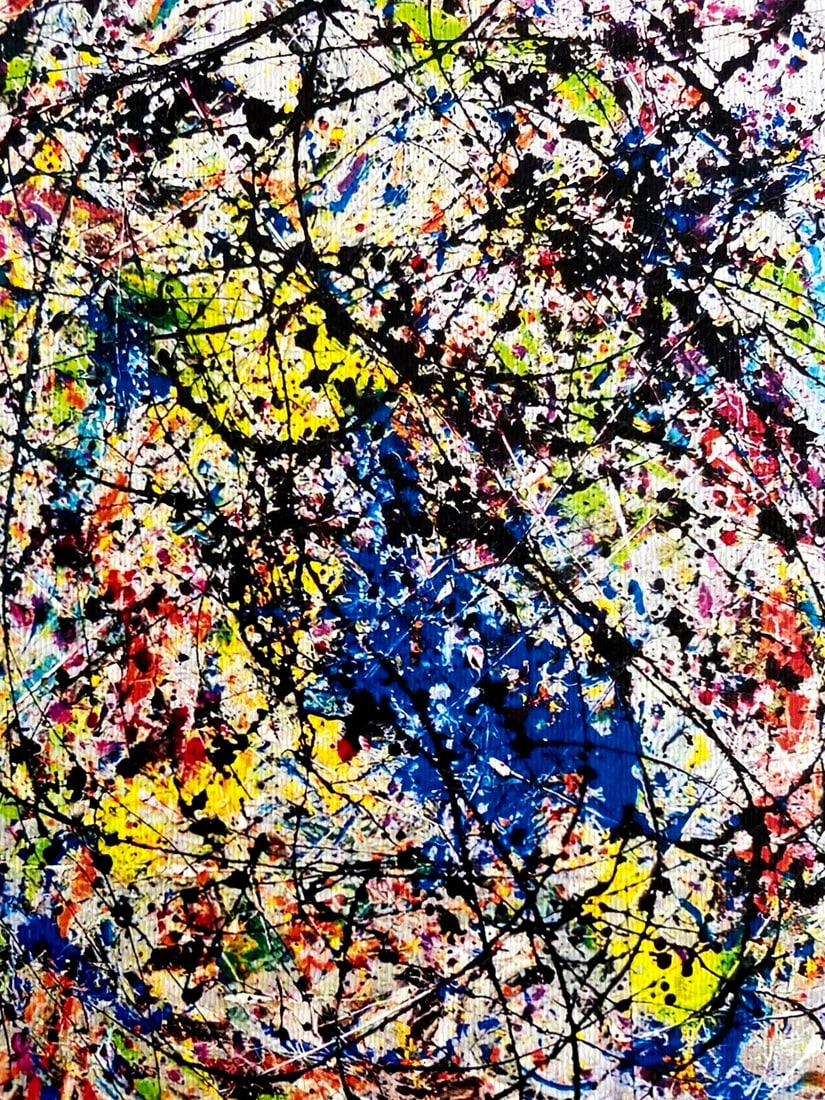 AFTER JACKSON POLLOCK ACTION PAINTING SIGNED NUMBERED BY HAND: Jackson Pollock Action Painting Signed Numbered By Hand Brand: Unbranded Size: 30 x 39 cm Description: without title Chromolithograph printed in 1978 in 180 copies by Atlantis Verlag, Freiburg 30 x