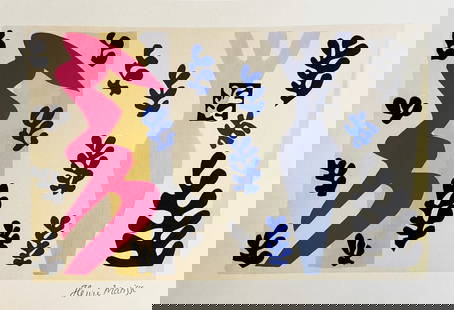 AFTER HENRI MATISSE LITHOGRAPH 1948 ORIGINAL MOURLOT LIMITED SIGNED: Henri Matisse Lithograph 1948 Original Mourlot Limited Signed Brand: Unbranded  Size: 44 x 30 cm  Description: Lithograph From an original work by Maestro Henri Matisse, on art paper. "The pitcher of
