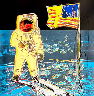 AFTER ANDY WARHOL " MOONWALK " HAND SIGNED ORIGINAL: Andy Warhol " Moonwalk " Hand Signed Original Brand: - Sans marque/Générique -  Size: 70x70 cm  Description: Moonwalk Affiche autorisée et imprimée en Allemagne en 1986 avec une technique innovant
