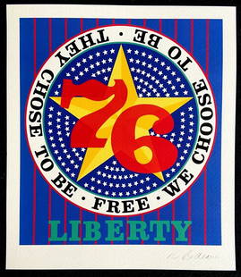 AFTER ROBERT INDIANA LITHOGRAPHIE GUGGENHEIM.MUSEUM ORIGINAL NUMÉROTÉ: Robert Indiana Lithographie Guggenheim.museum Original Numéroté Brand: - Sans marque/Générique -  Size: 33x38 cm  Description: Liberty 76 La lithographie a été imprimée par le musée Guggenheim