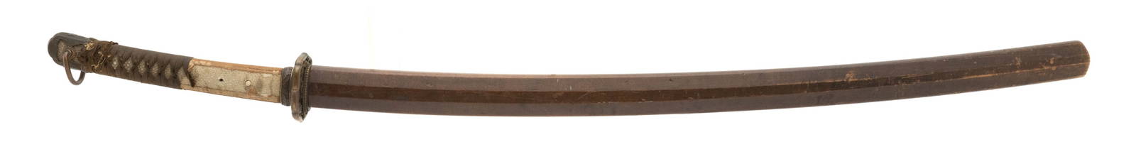 JAPANESE KATANA (SW1638): Japanese Katana (SW1638) Description: Blade Length is 26 &frac12;&rdquo;. This is a WWII handmade Gendaito. Sword is unsigned. This sword comes with a hand written write up from Japanese sword expert