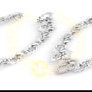 TIFFANY & CO. STERLING 18K YELLOW GOLD BRACELET: Tiffany & Co. Sterling 18k Yellow Gold Bracelet Brand: Tiffany & Co.  Type: Bracelet  Material: 18k Yellow Gold  Color: Silver  Size: Measurements: 6.75" long x 0.45" wide x 0.45"  Accessories: None