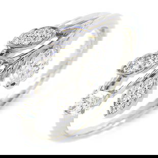 TIFFANY & CO. RING ORIA VINE LEAF DIAMOND: Tiffany & Co. Ring oria Vine Leaf Diamond Brand: Tiffany & Co. Type: Ring Material: PT950 Platinum Color: None Size: 7 US Accessories: None Accessories Notice: When purchasing pre-owned go