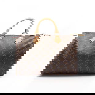 LOUIS VUITTON SPEEDY 35 HANDBAG: LOUIS VUITTON Speedy 35 Handbag Brand: LOUIS VUITTON  Type: Handbag  Material: Exterior Material PVC coated canvas  Color: Exterior Color Brown  Size: H:25cm x W:35cm x D:18cm (H:9.8" x W:13.8" x D:7.