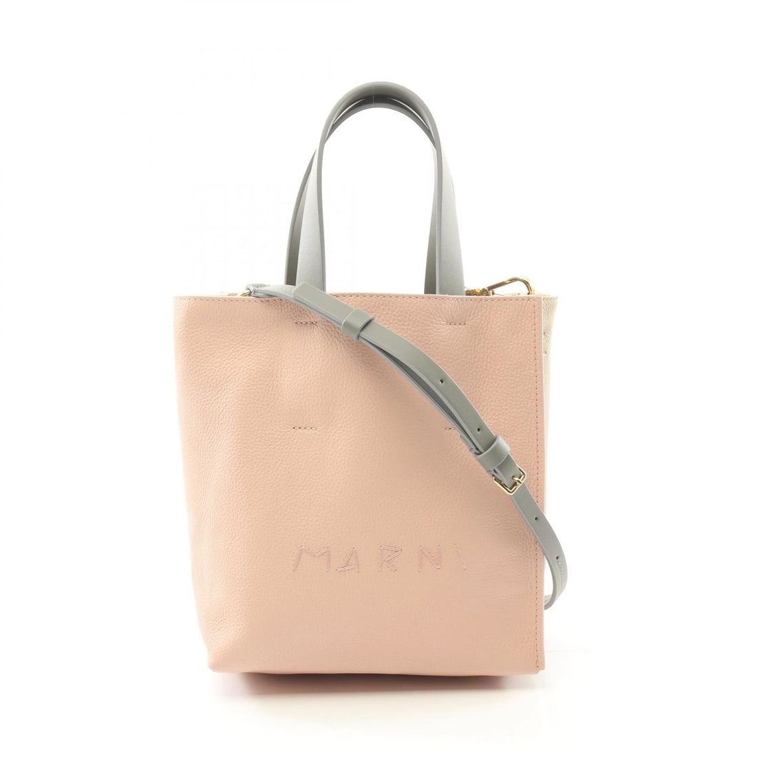 MARNI MUSEO SOFT MINI 2WAY SHOULDER HANDBAG: MARNI MUSEO SOFT MINI 2way shoulder Handbag Brand: MARNI Type: Handbag Material: Exterior Material leather Color: Exterior Color Pink Size: H:21cm x W:19cm x D:11cm (H:8.3" x W:7.5" x D:4.3") Hand